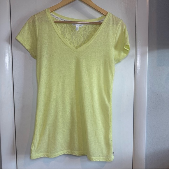 Victoria’s Secret 2013 V-Neck T-Shirt. Size: Medium. Neon Yellow. - Picture 1 of 8